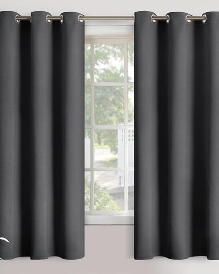 YoungsTex Blackout Curtains 68 Inches Length - Thermal Insulated with Grommet Room Darkening Window Drapes for Living Room Bedroom, 2 Panels, 42 x 68 Inch, Dark Grey