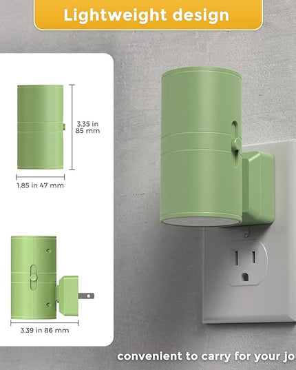 L LOHAS LED Night Light, Modern Night Lights Plug into Wall, 2 Pack Dusk to Dawn Sensor Nightlights, 3000K 0-100LM Adjustable Brightness, Dimmable Night Lights for Hallway Bedroom Stairway