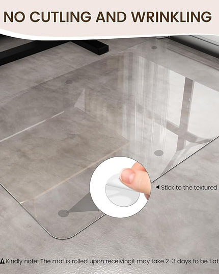 Warmstar Clear Office Chair Mat for Hardwood Floor,30"x48" Plastic Floor Mat Rolling Mat for Office Chair, Desk Chair Mat Wood Tile Floor Mat for Office & Home