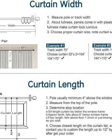 LETAU Pinch Pleats Off White Linen Texture Curtains 96 inches Long, 100% Blackout Privacy Window Curtains Panels Drapery, 84" W x 96" L, 2 Panels
