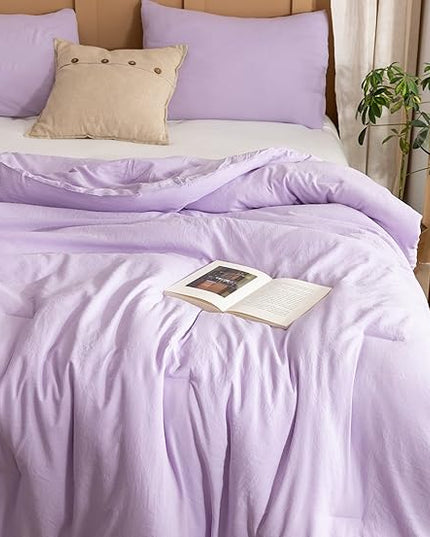 ROSGONIA California King Comforter Set Lavender, 3pcs (1 Boho Purple Cal King Comforter & 2 Pillowcases), All Season Bedding Bedspread Blanket Quilts