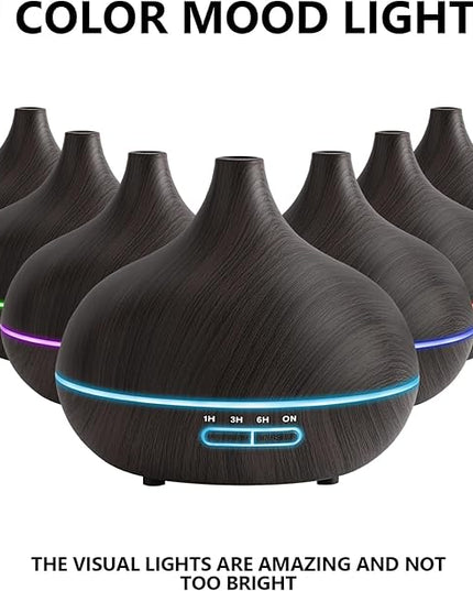 SACATR 550ml Oil Diffuser with 15x10mL Essential Oils, Ultrasonic Technology, Remote Control for Home Office