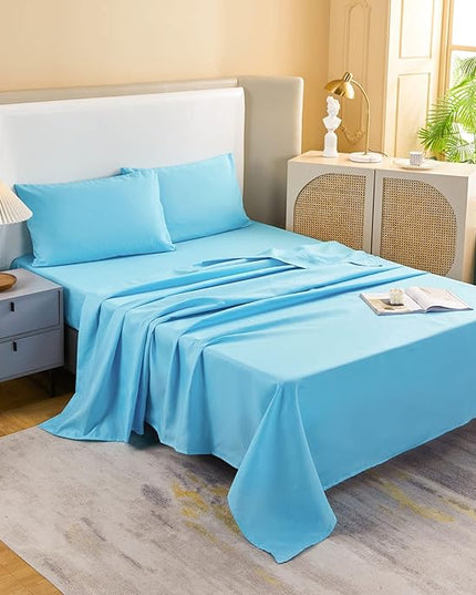 Bedbay Coastal Bedding King Size Beach Comforter Set with Sheet Blue Ocean Beach Themed Bedding Set King Bad in a Bag 8 Pcs Soft Microfiber Ocean Comforter All Season Bed Set (Ocean,King)