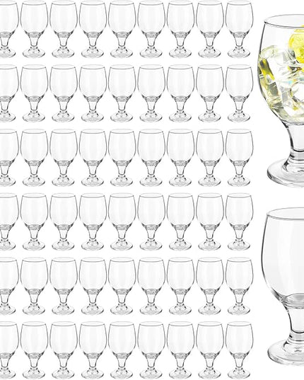 Patelai Set of 60 Clear Glasses 13.5 oz Water Goblet Glass Stemmed Water Glasses for Juice Wine Beer Tea Milk Cold Beverages Drinks Dishwasher Safe