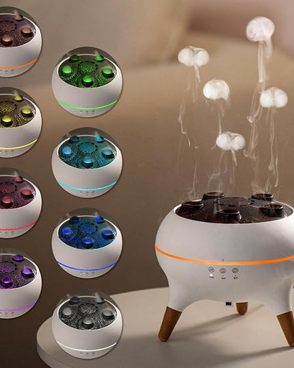 Essential Oil Diffuser for Home, Bedroom Humidifiers, Air Scent Aroma Aromatherapy Ultrasonic Humidifier Machine Timer Small Mini difusor de Aromas para casa Living Room Office Decor Gifts Jellyfish