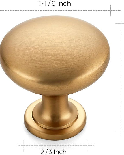 Ravinte 50 Pack Champagne Bronze Round Zinc Cabinet Knobs for Kitchen Bathroom Closet Dresser Cabinets