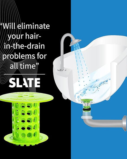 TubShroom Tub Drain Hair Catcher Strainer, Green – Drain Protector and Hair Catcher for Bathroom Drains, Fits 1.5” – 1.75” Bathtub and Shower Tub Drains