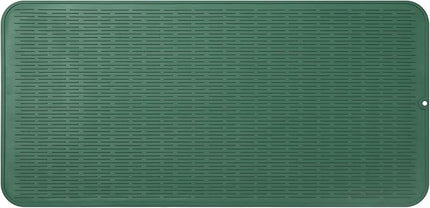 Silicone Dish Drying Mat for Multiple Usage,Easy clean,Eco-friendly,Heat-resistant Silicone Mat for Kitchen Counter or Sink,Refrigerator or Drawer Liner Green 5XL 36inches x 18inches