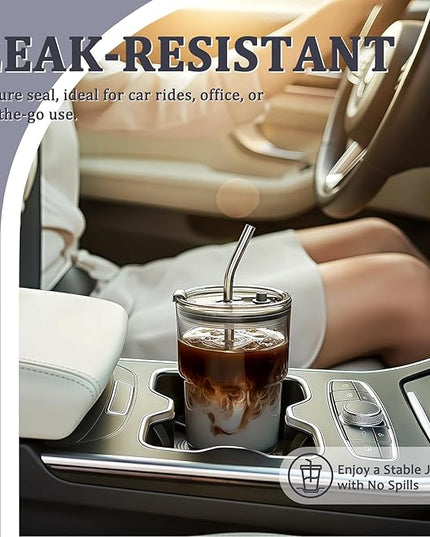 6 Packs Glass Tumbler with Lid and Straw Ice Coffee Cup Groomsmen Proposal Gifts for Wedding Day Sets of 4 6 8 10 3 5 Grooms Men Thank You Bachelor Party Accessories Essentials Favors Bulk