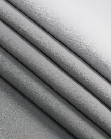Estelar Textiler Ombre Blackout Curtains for Kitchen, Grey and Greyish White Full Light Blocking Thermal Insulated Energy Saving Gray Drapes 54 Inches Long for Bathroom, 52Wx54L,2 Panels