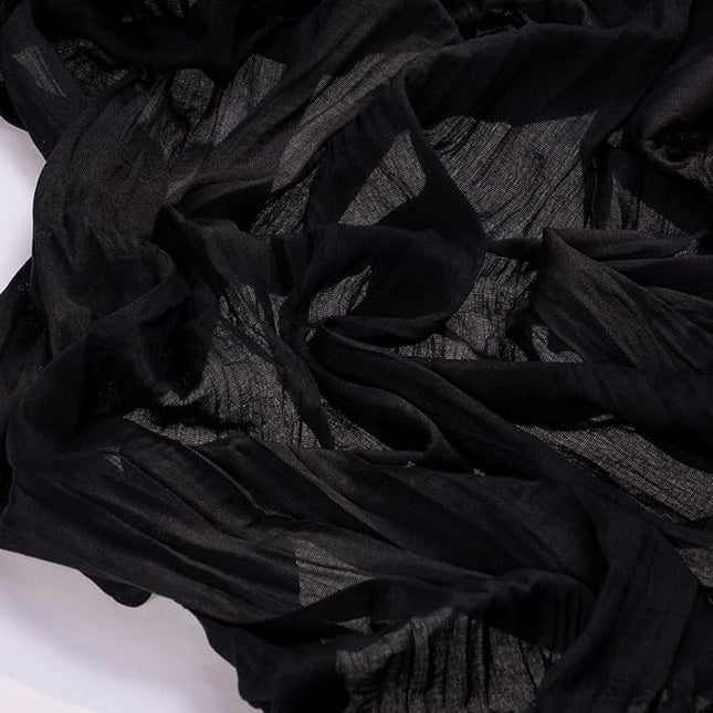 Socomi 6pcs Black Christmas Cheesecloth Table Runner Boho Rustic Gauze 120 inch 10FT Cheese Cloth Runner for Wedding Party Baby Shower Birthday Home Decor Holiday Decorations