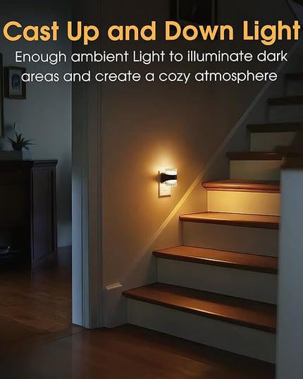 Night Light, Night Lights Plug into Wall, LED Clear Night Light for Kids, Adjustable Brightness NightLights with Dusk to Dawn Sensor for Bedroom Bathroom, 3000K/4000k/5000K, 2 Pack