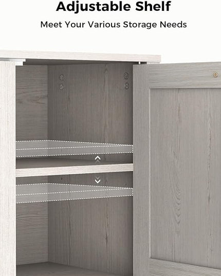 Rattan Entryway Cabinet with Storage,55“ Boho Credenza Storage Cabinet with 4 Doors and Adjustable Shelf, Wood Coffee Bar Console Cabinet Buffet Table for Kitchen, Dinning Room, Sideboard Buffet
