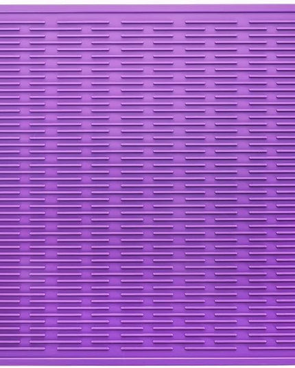 Silicone Dish Drying Mat for Multiple Usage,Easy clean,Eco-friendly,Heat-resistant Silicone Mat for Kitchen Counter or Sink,Refrigerator or Drawer Liner Purple XL 18 inches x 16 inches
