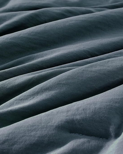 WRENSONGE Queen Comforter Set - 7 Pieces Blue Grey Bed in a Bag Queen with Sheets, 2 Pillow Shams, and 2 Pillowcases- Warm Bedding Sets Queen for All Season