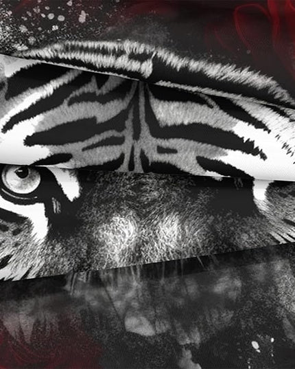 Bedbay Tiger Comforter Set Queen Size Rose Floral Bedding Set Wild Animal Print 8 Pcs Queen Bed in a Bag Set Boys Teen Room Decor Animal Tiger Bedding Comforter Set with Sheets (Tiger,Queen)