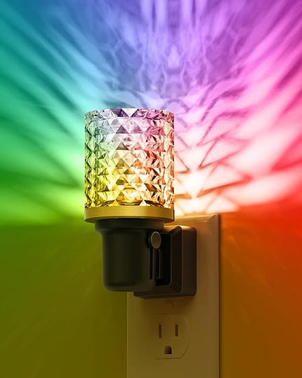 L LOHAS LED Night Light, Dimmable Night Lights Plug into Wall, Color Changing Nightlight RGB with Auto Light Sensor, 0-100LM Adjustable Brightness LED Night Light