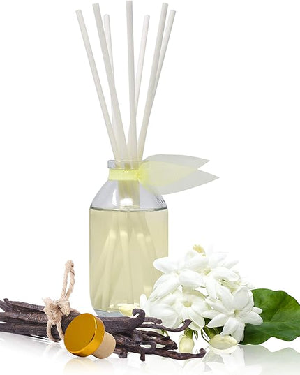 LOVSPA Reed Diffuser Set, Sparkling Grapefruit Scented Oil Diffuser with Sticks, Home Fragrance Accessories for Bathroom Shelf Decor, Aroma Diffusers for Home or Office Desk, USA Made