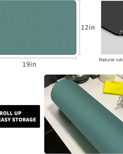 GOLENER Coffee Maker Mat For Countertops, Absorbent, Washable, Reversible Microfiber Dish Drying Mat For Kitchen Accessories, Under Small Appliance Mats