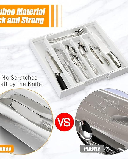 Kitchen Silverware Drawer Organizer and Storage Utensilios De Cocina Modernos Soporte Para Cucharas Trastes De Cocina Organizadores Platos Para Gabinetes Cajones Decoración Organizador Para Utensilios