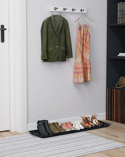 Matace 3 Pack Rubber Extra Large Shoe Tray for Entryway,Long Boot Tray,Slim Boot Mat for Indoor and Outdoor Use,16x55 in, Rectangular (Pack of 3)