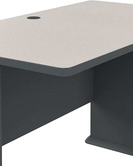 Bush Business Furniture Series A 48W Computer Desk in White Spectrum and Slate, Small Office Table for Home or Professional Workspace