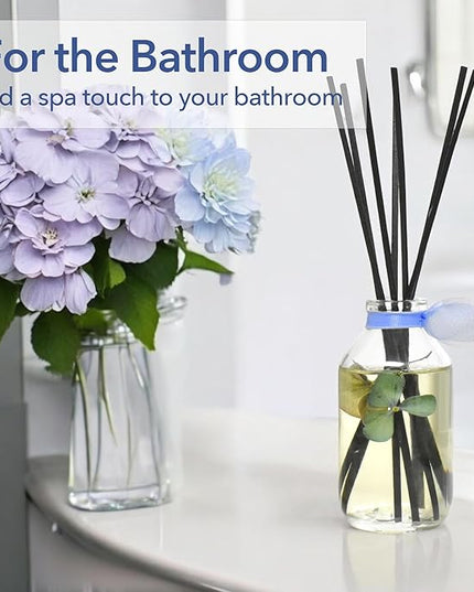 LOVSPA Reed Diffuser Set, English Garden Scented Oil Diffuser with Sticks, Home Fragrance Accessories for Bathroom Shelf Decor, Aroma Diffusers for Home or Office Desk, USA Made