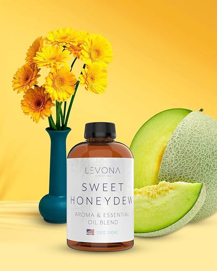 Levona Scent Oil Diffuser Essential Oils: Essential Oils Home Luxury Scents - Sweet Honeydew Essential Oil - Sweet & Fresh Notes of Nectarine and Floral Rose Essential Oil - 700 Ml Fragrance Oils