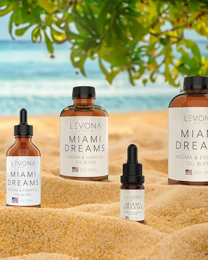 Levona Scent Essential Oils for Diffusers for Home: Miami Dreams Hotel & Home Luxury Scents Fragrance Oil - Aroma Oil with Notes of Bergamot Oil & Pine Essential Oil -500 Ml Scented Oils for Diffuser