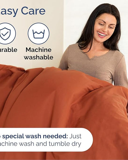 Queen Size 4 Piece Sheet Set - Comfy Breathable & Cooling Bed Sheets Set - Hotel Luxury Bedding for Women, Men, Kids, Teens, Boys & Girls - Deep Pockets, Soft and Wrinkle Free - Oeko-Tex - Terracotta