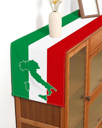 Italy Flag Table Runner Italian Themed Birthday Party Decoration Dining Room Home Kitchen Island Decor