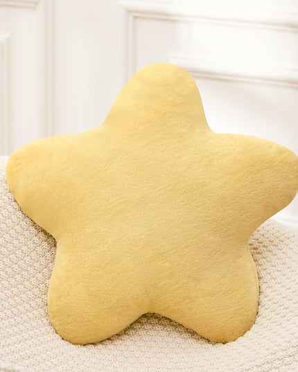 Small Star Throw Pillows for Bed, Decorative Throw Pillows for Couch Livingroom,15" Yellow Pillows Aesthetic Cute Floor Pillow with Soft Plush for Sofa Bedroom Kids Xmas Gift (Yellow)