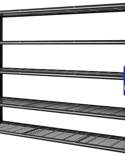 60" W Garage Shelving Heavy Duty Metal Shelving 3030LBS Storage Shelves Adjustable 5 Tier Metal Shelves for Storage Industrial Shelves for Garage, Warehouse, 24." D x 60'' W x 72'' H