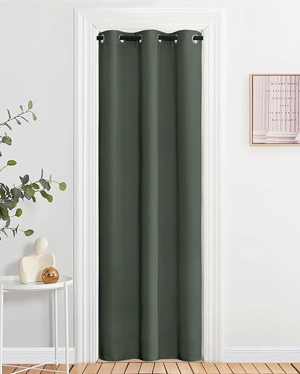 NICETOWN Living Room Curtains 84 inch Long - Grommet Blackout Thermal Insulated Room Darkening Sound Blocking Window Drapes for Kids Room/Bedroom, 2 Panels, Dark Mallard, W37 x L84