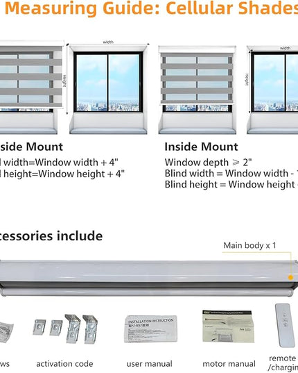 Motorized Zebra Blinds with Remote Blackout Cordless Zebra Shade Smart Home Electric Curtains for Windows and Privacy Light Filtering Roller Shades, Easy to Install, 51" W x 72" H, Grey