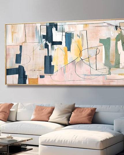Abstract Wall Decor Modern Oversized Wall Art Black Line Wall Poster Printing 36"x70" Wall Decorations for Bedroom Office