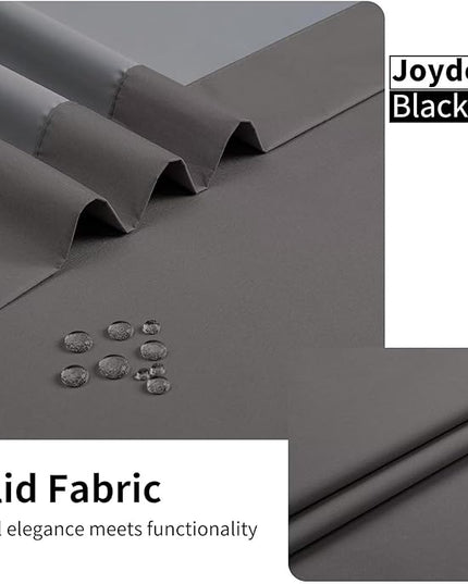 Joydeco Blackout Curtains, 2 Panels Sets, 52x72 Inches, Grey, Grommet, Thermal Insulation, Room Darkening, for Bedroom & Living Room