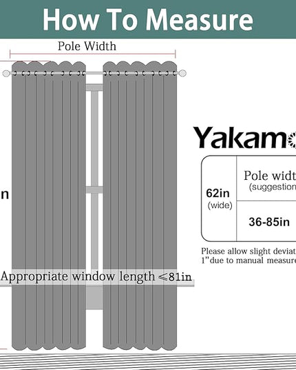 Yakamok Light Blocking Window Blackout Curtains Thermal Insulated Room Darkening Drapes for Bedroom,Solid Grommet Top Window Panels, 62x84 Inch, Pink, One Pair