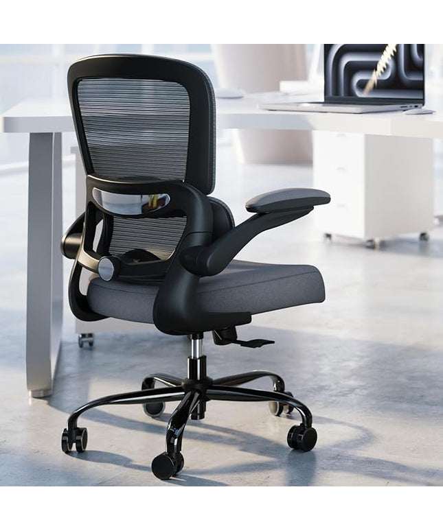 TRALT Office Chair - Ergonomic Desk Chair with Adjustable Lumbar Support, Mesh Computer Chair, Executive Chair for Home Office Comfortable Lumbar Support (Fog Gray)