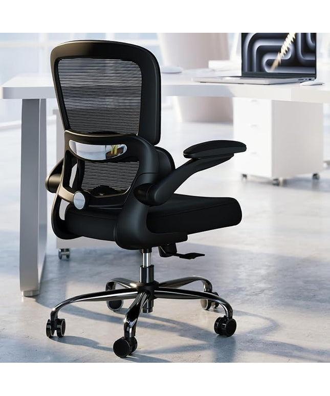 TRALT Office Chair - Ergonomic Desk Chair with Adjustable Lumbar Support, Mesh Computer Chair, Executive Chairs for Home Office Comfortable Lumbar Support (Black)