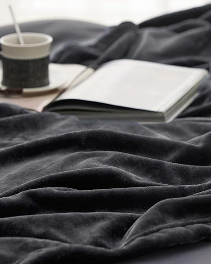 Bedsure GentleSoft Twin XL Fleece Blanket Dorm Bedding - Lightweight Soft Cozy Blankets for Bed, Sofa, Couch, Travel, Camping, Charcoal, 66"x90"