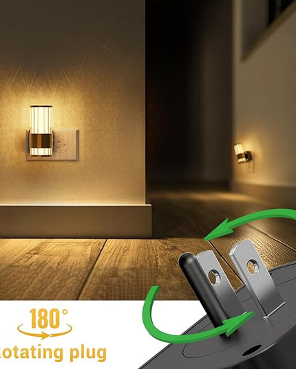 L LOHAS LED Night Light, Automatic Night Lights Plug into Wall, 0-100LM Adjustable Brightness LED Night Light, Dimmable Night Lights Plug in with Auto Light Sensor, for Bedroom Hallway Home Decor