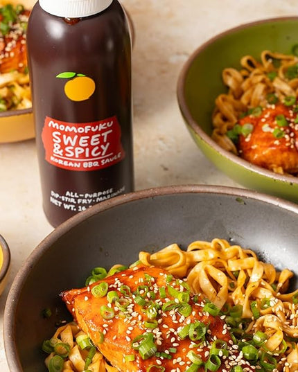 Momofuku Sweet & Spicy Korean BBQ Sauce with Gochujang, Black Pepper, Soy & Garlic for Stir Fry, Barbecue, and Marinade; Umami flavor with Low Spice