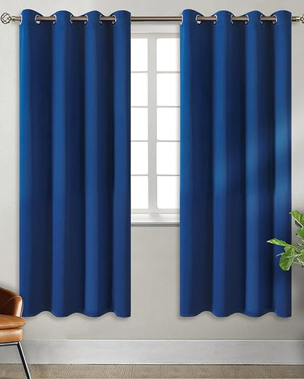 BGment Blackout Curtains for Bedroom - Grommet Thermal Insulated Room Darkening Curtains for Living Room, 55 x 69 Inch, 2 Panels, Royal Blue