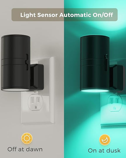 L LOHAS LED Night Light with Remote, Night Lights Plug into Wall, RGB Color Changing Nightlight with Light Sensor, Nightlights for Kids Gifts Halloween Christmas Party Hallway Bedroom Kids Room,1 Pack
