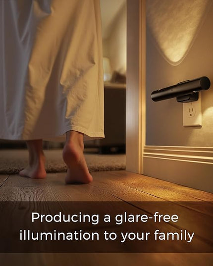 L LOHAS LED Night Light, Night Lights Plug into Wall, Auto Light Sensor 180° Rotating[2-Pack], Brightness Adjustable 0-100Lm, Soft White 3000K, Modern Nightlights for Bathroom, Hallway