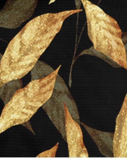 Trendy Flower Duvet Cover Set King Size for Gilrs and Boys Gold Leaves Sequin Bedding Comforter Cover Black Bed Set