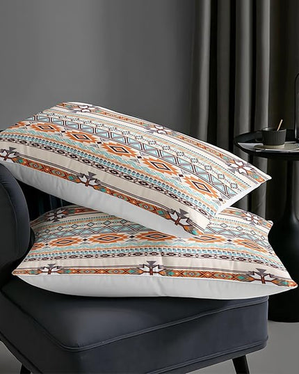 AILONEN Tribal Comforter Set Twin Size, Aztec Geometric Bedding Set, Boys Girls Traditional Duvet Set 3 Pieces, 1 Quilt and 2 Pillowcases