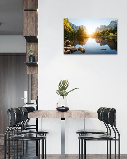 SKASNFAI National Park Canvas Wall Art Mountain Nature Landscape Painting Artwork Framed Home Decor for Living Room Bedroom (20x30 inch)