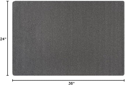Beverly Rug Non-Slip Modern Entry Rug 2x3 Solid Traditional Rubber Backing Machine Washable Soft Thin Indoor Area Rugs for Living Room Stain Resistant Non Shedding Casual Carpet (2 x 3 Gray)